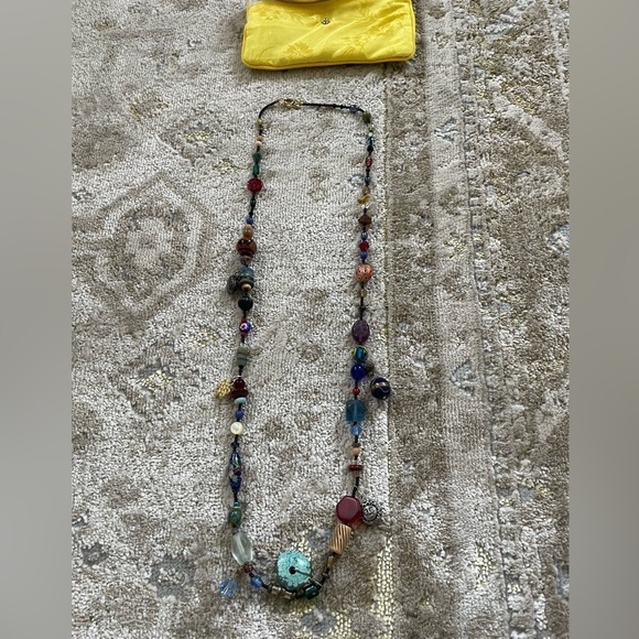 Glass Bead Necklace With Charms - Picture 6 of 8